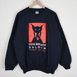 Dog Breath Saloon Cologne Germany Sweatshirt Black XL 24.5x28